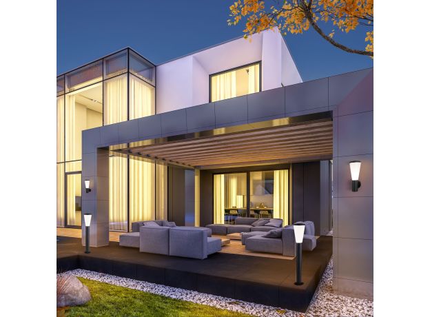 Настенный уличный светильник IP54 чёрный 1416 TECHNO