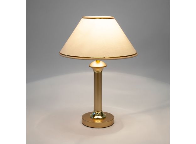 Настольная лампа с абажуром 60019/1 перламутровое золото