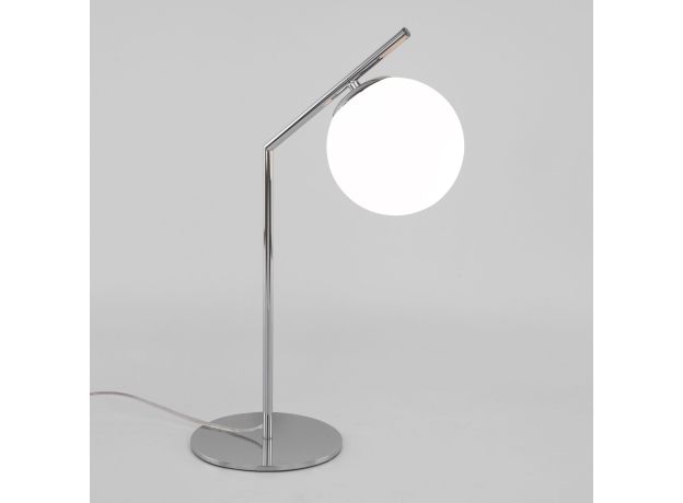 Настольная лампа со стеклянным плафоном 01082/1 хром