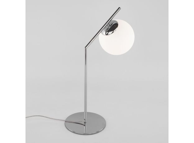 Настольная лампа со стеклянным плафоном 01082/1 хром