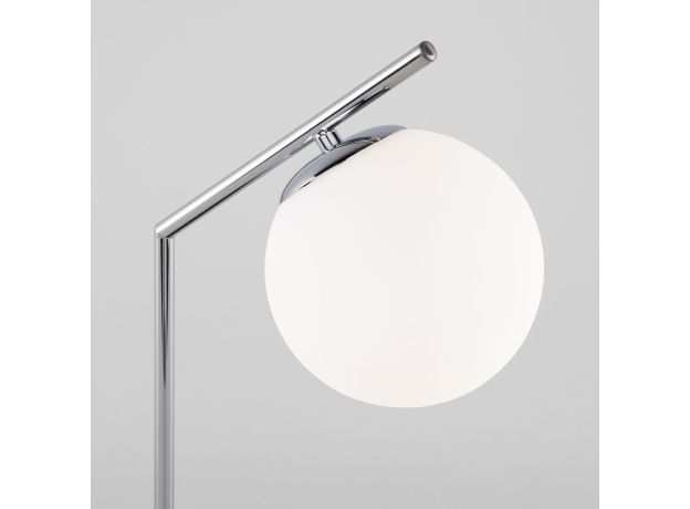 Настольная лампа со стеклянным плафоном 01082/1 хром