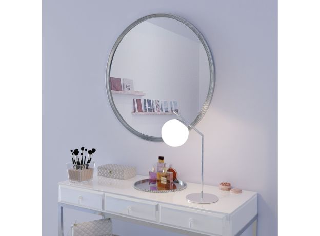 Настольная лампа со стеклянным плафоном 01082/1 хром