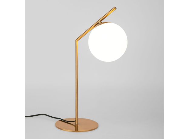 Настольная лампа со стеклянным плафоном 01082/1 латунь