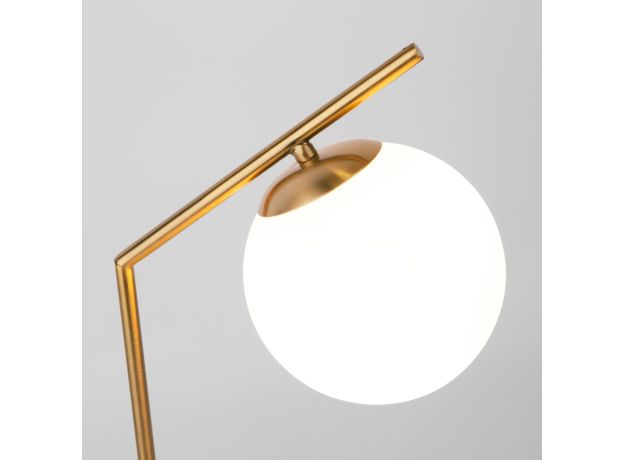 Настольная лампа со стеклянным плафоном 01082/1 латунь