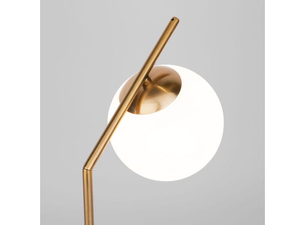 Настольная лампа со стеклянным плафоном 01082/1 латунь