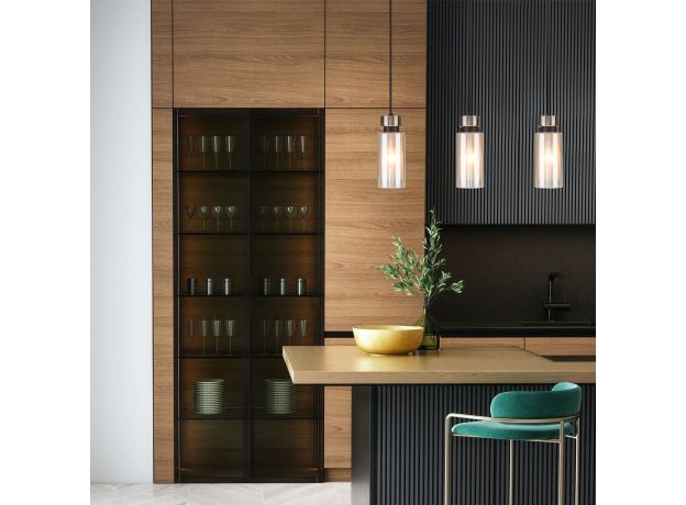 Подвесной светильник со стеклянным плафоном 50115/1 черный