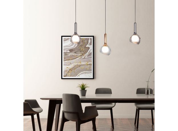 Подвесной светильник со стеклянным плафоном 50188/1 хром