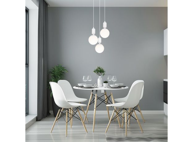 Подвесной светильник со стеклянным плафоном 50197/1 белый