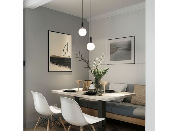 Подвесной светильник со стеклянным плафоном 50197/1 черный