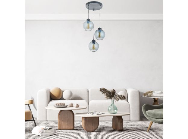 Подвесной светильник со стеклянными плафонами 2819 Cubus Graphite