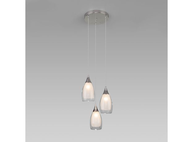 Подвесной светильник со стеклянными плафонами 50085/3 хром