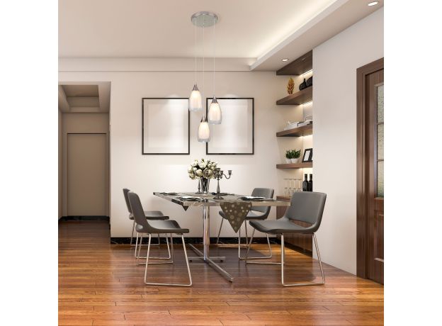 Подвесной светильник со стеклянными плафонами 50085/3 хром