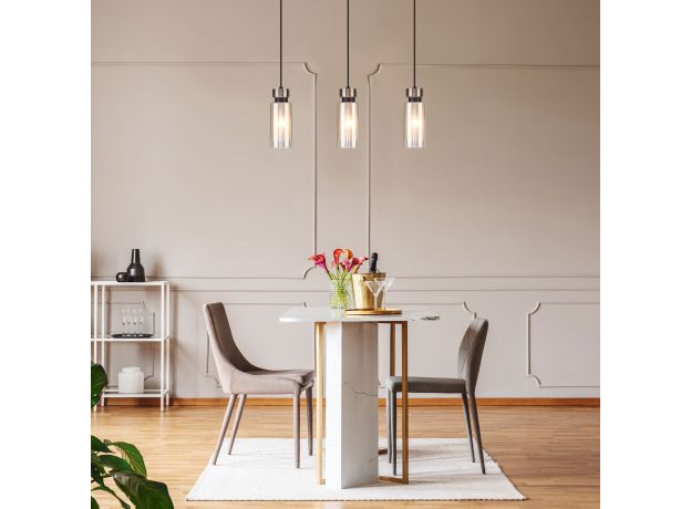 Подвесной светильник со стеклянными плафонами 50115/3 черный