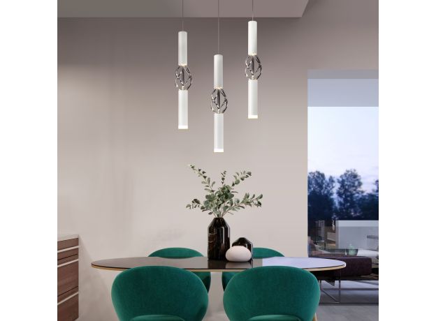 Подвесной светодиодный светильник 50191/1 LED белый/хром