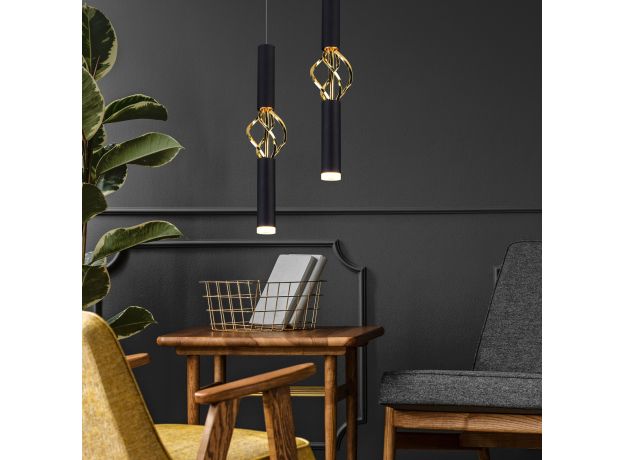 Подвесной светодиодный светильник 50191/1 LED черный/золото