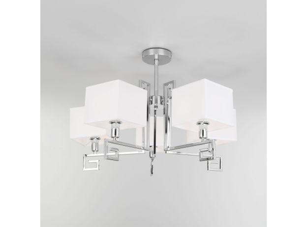 Потолочная люстра с абажурами 60115/5 хром