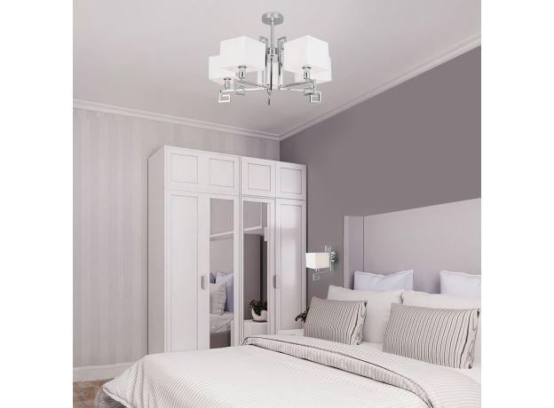 Потолочная люстра с абажурами 60115/5 хром