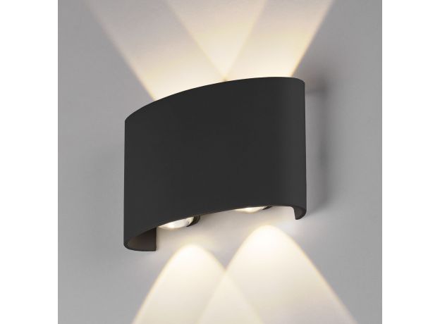 Пылевлагозащищенный светодиодный светильник Twinky Double чёрный IP54 1555 TECHNO LED