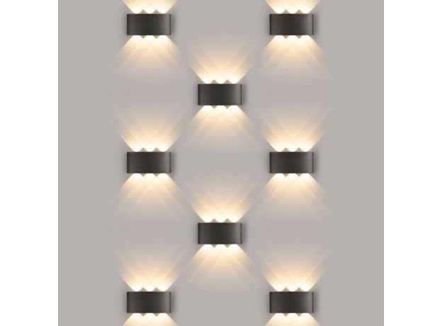 Пылевлагозащищенный светодиодный светильник Twinky Trio чёрный IP54 1551 Techno LED чёрный