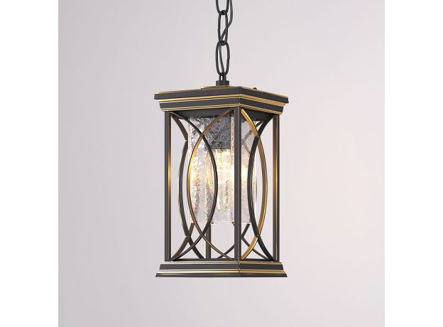 Подвесной уличный светильник Spica H черное золото IP33 GL 1026H