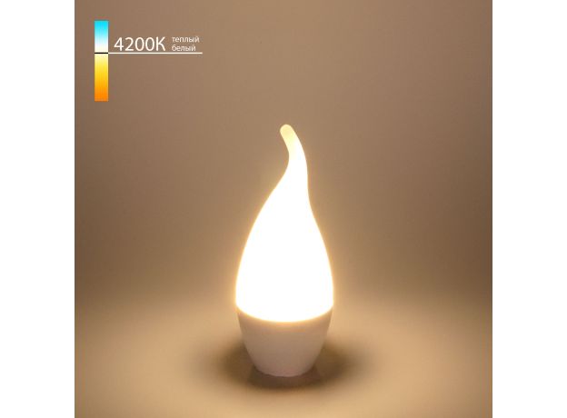 Светодиодная лампа "Свеча на ветру" CA37 6W 4200K E14 BLE1419