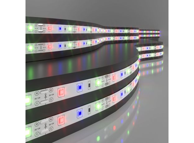 Светодиодная лента 12 В 4,8 Вт/м 60 Led/м 2835 IP20, RGB, 5 м Лента светодиодная 12V 4,8W 60Led 2835 IP20 RGB, 5м