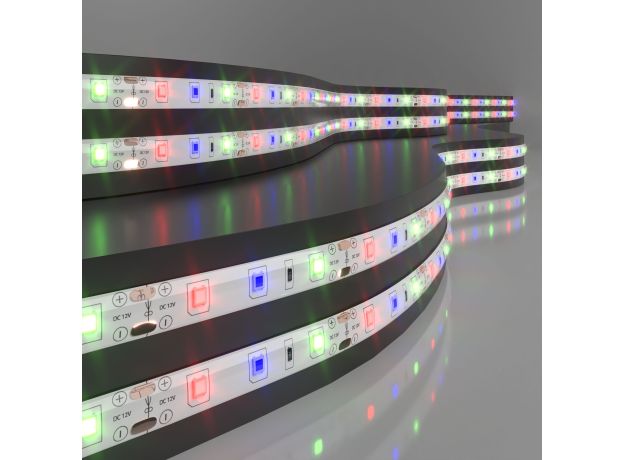 Светодиодная лента 12 В 4,8 Вт/м 60 Led/м 2835 IP65, RGB, 5 м Лента светодиодная 12V 4,8W 60Led 2835 IP65 RGB, 5м