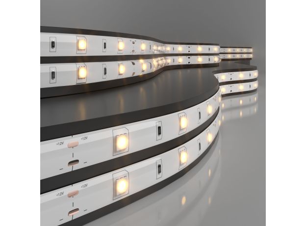 Светодиодная лента 12 В 7,2 Вт/м 30 Led/м 5050 IP65, теплый белый 3300К, 5 м Лента светодиодная 12V 7,2W 30Led 5050 IP65 теплый белый, 5м
