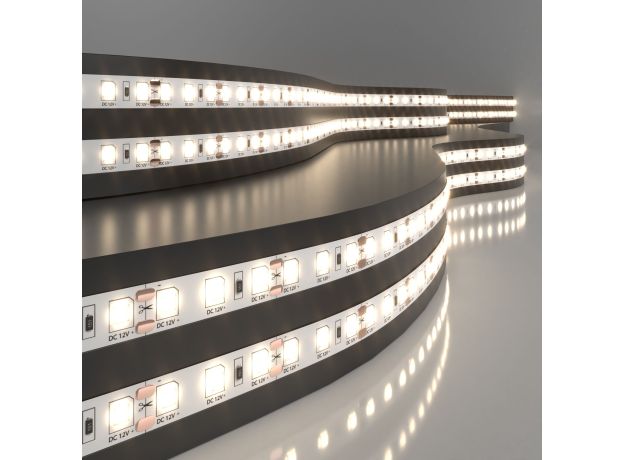Светодиодная лента 12 В 9,6 Вт/м 120 Led/м 2835 IP20, теплый белый 3300К, 5 м Лента светодиодная 12V 9,6W 120Led 2835 IP20 теплый белый, 5м