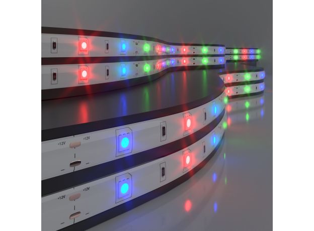 Светодиодная лента Бегущая волна 12 В 7,2 Вт/м 30 Led/м 5050 IP65, RGB, 5 м Лента светодиодная 12V 7,2W 30Led 5050 IP65 бегущая волна, 5м