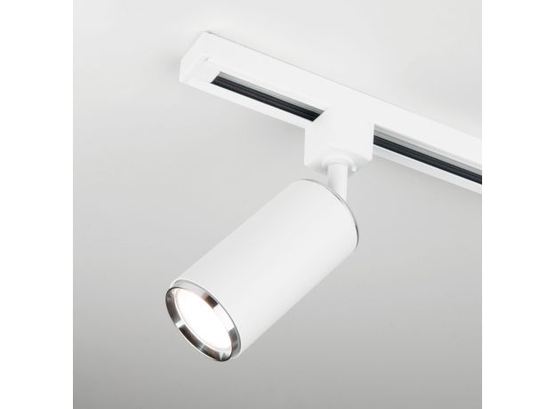 Трековый светильник для однофазного шинопровода Svit GU10 Белый/хром MRL 1013
