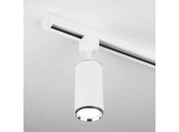Трековый светильник для однофазного шинопровода Svit GU10 Белый/хром MRL 1013