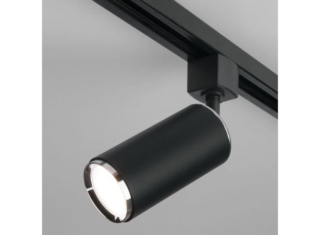 Трековый светильник для однофазного шинопровода Svit GU10 Черный/хром MRL 1013