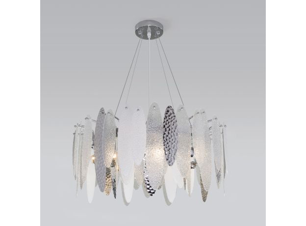 Умная подвесная люстра с фактурным стеклом 324/8