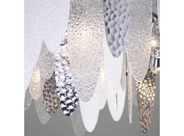 Умная подвесная люстра с фактурным стеклом 324/8