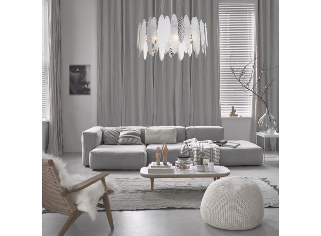 Умная подвесная люстра с фактурным стеклом 324/8