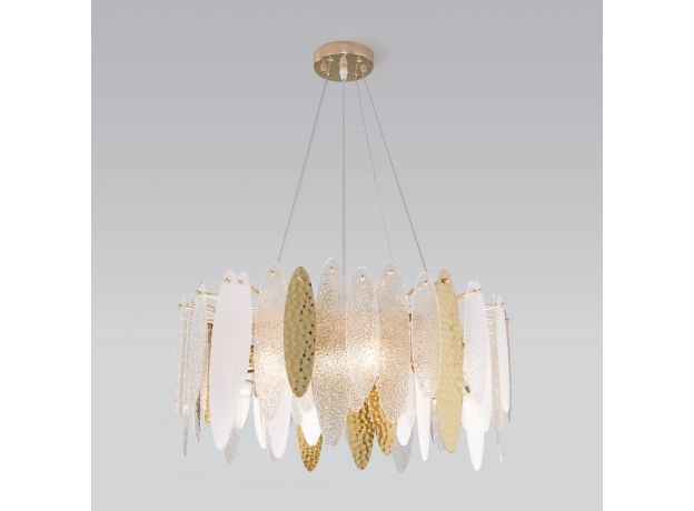 Умная подвесная люстра с фактурным стеклом 326/8