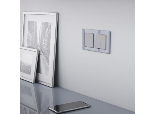 Умный сенсорный выключатель двухклавишный W4520606