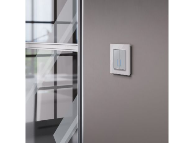 Умный сенсорный выключатель двухклавишный W4520606