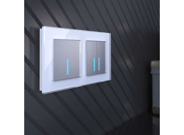 Умный сенсорный выключатель двухклавишный W4520606