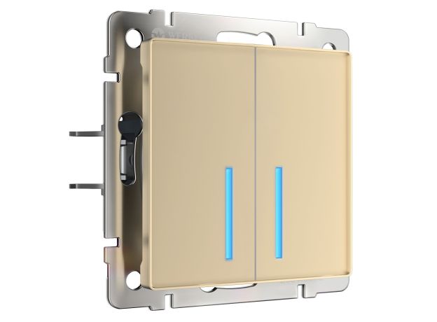 Умный сенсорный выключатель двухклавишный W4520611