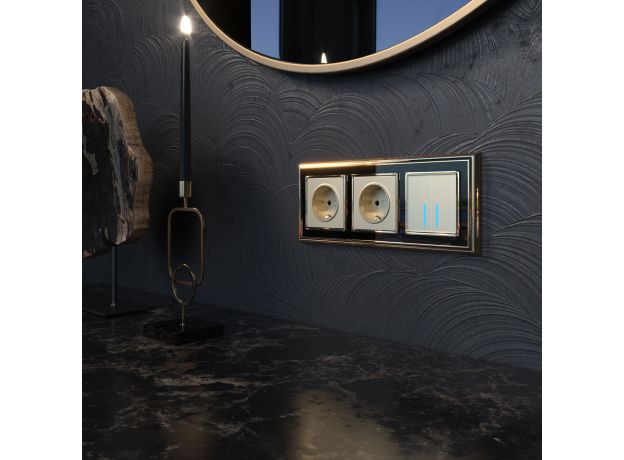 Умный сенсорный выключатель двухклавишный W4520611