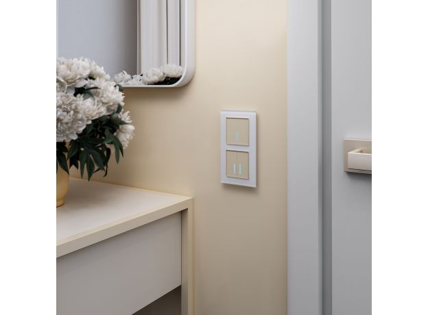 Умный сенсорный выключатель двухклавишный W4520611