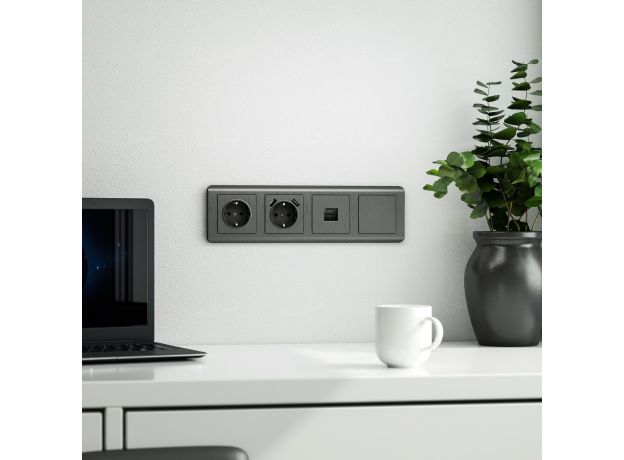 Заглушка (графит рифленый) W1159204