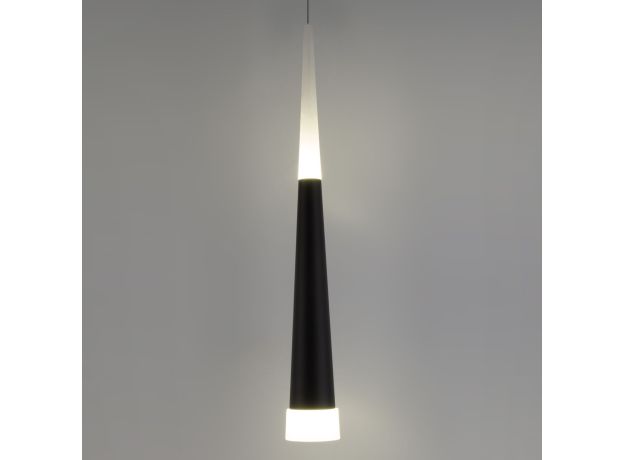 Подвесной светодиодный светильник DLR038 7+1W 4200K черный матовый