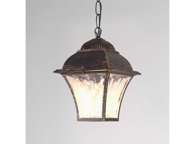 Уличный подвесной светильник Apus H черное золото IP33 GL 1009H