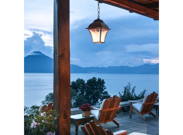 Уличный подвесной светильник Apus H черное золото IP33 GL 1009H