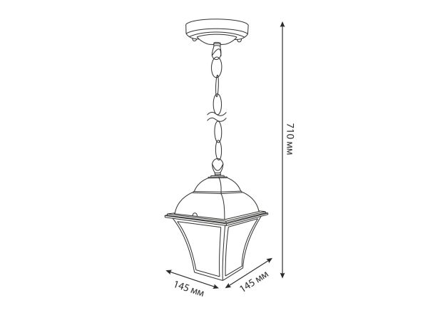 Уличный подвесной светильник Apus H шоколад IP33 GL 1009H