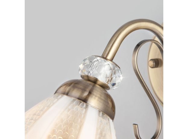 Бра со стеклянным плафоном 30155/1 античная бронза