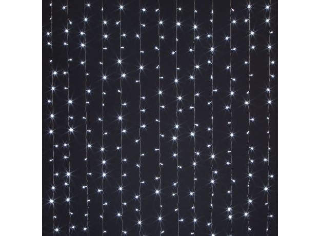 Новогодняя гирлянда занавес белый 2*3м IP20 200-002 белый